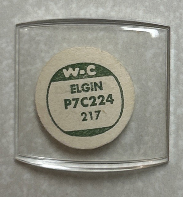 Vtg Genuine Watchcraft For ELGIN P7C224 #217 Watch Crystal W/ Display Box NOS