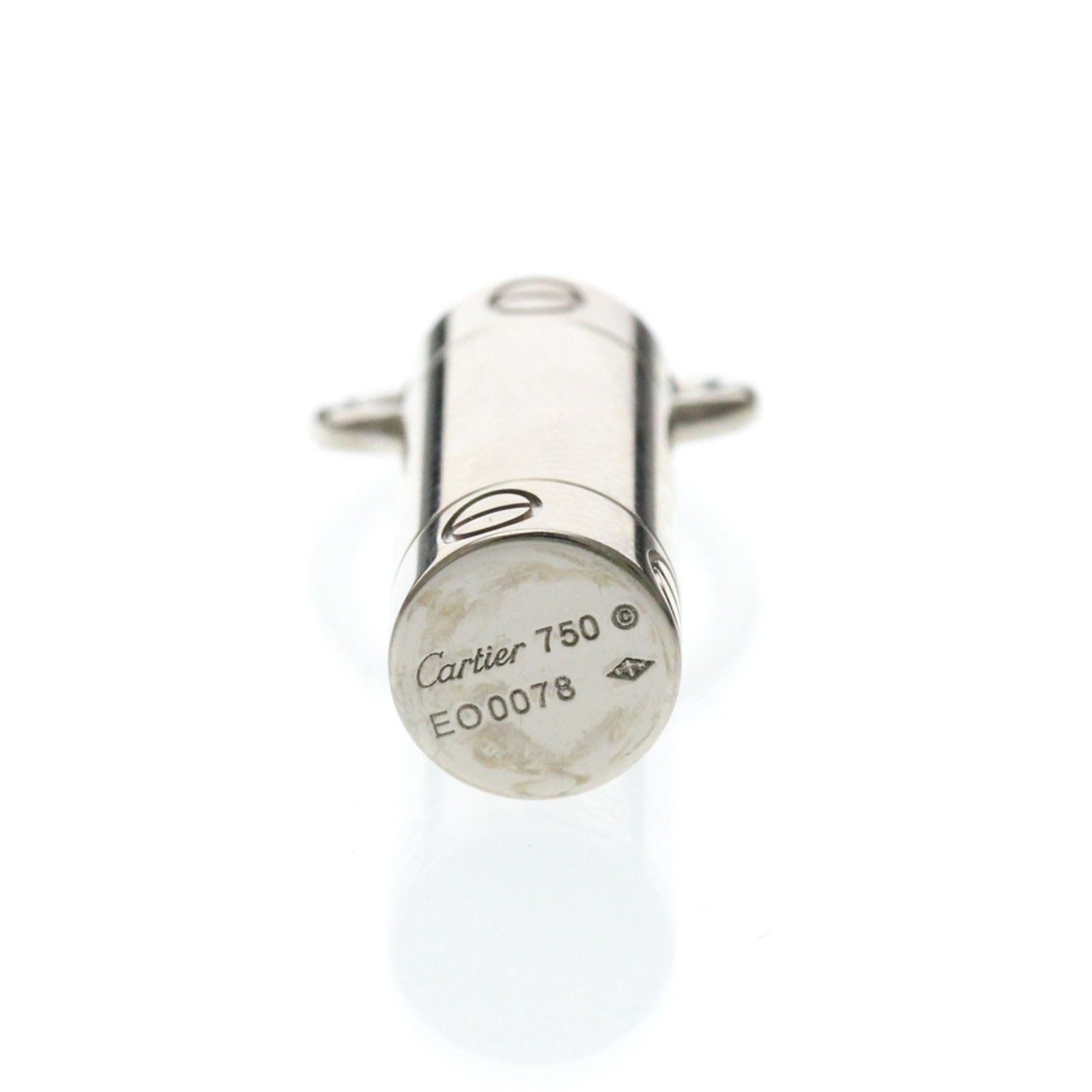 Cartier White Gold (18K) No Stone Necklace Charm Silver Love Screw… BF589975