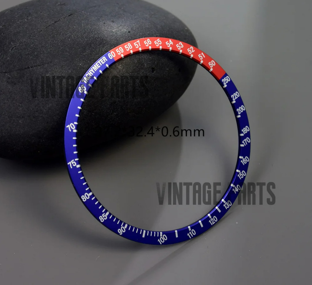 37.2*32.4MM Aluminum Bezel insert fit for skx 6139 6002 POGUE Watch