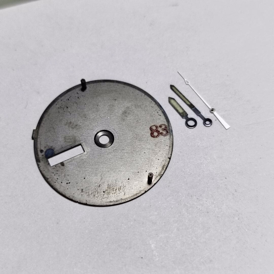 GENUINE PATINA BLUE DIAL 27.2mm SET HANDS SEIKO QUARTZ SILVERWAVE 100 7546-606A