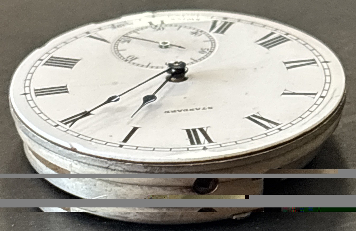 New York Standard Watch Co. 15 Jewel Pocket Watch Movement Working Swiss Made