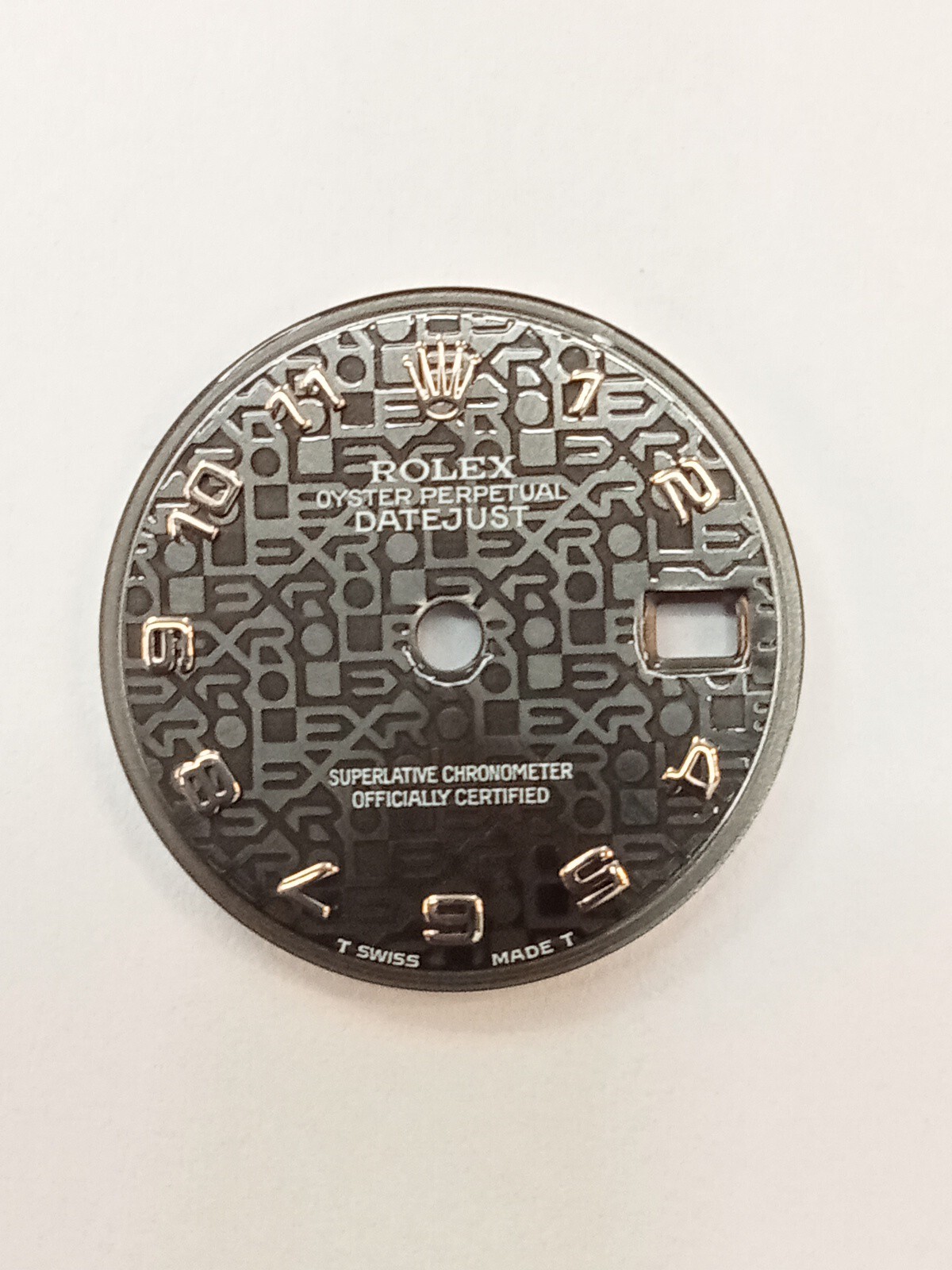 -Original Dial Rolex Size 27mm Nero Giubileo, Silver Index – Quadrante cal 2130