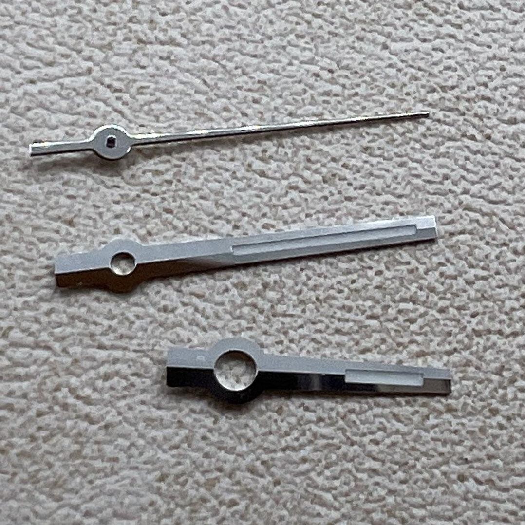 Pack 2 Sets Green Lume Silver Trim Dayjust Hands Modified for Miyota 8285