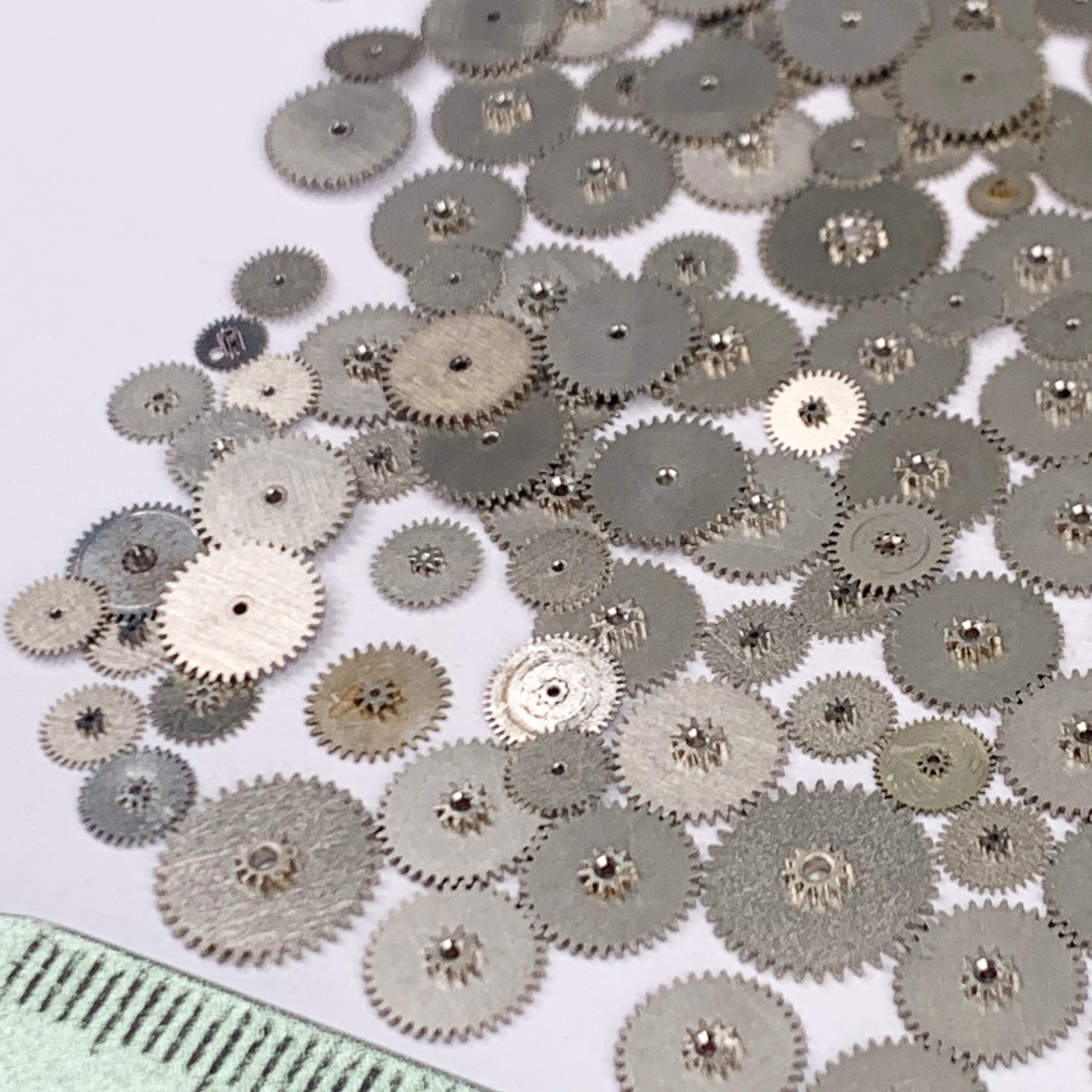 50 Minute Wheels 4.5-9mm Silver Watch Gears Steampunk Part Watchmaker Lot Repair