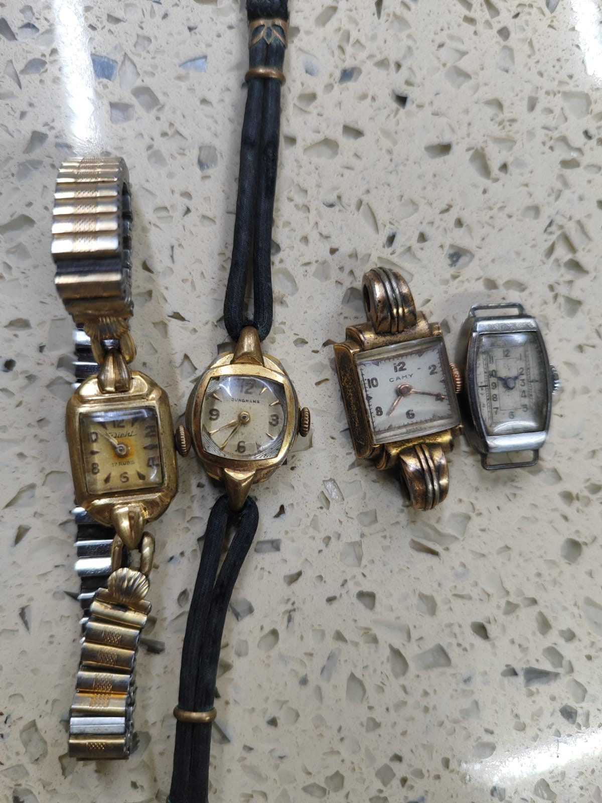 Lot Vintage 1950 Swiss Made Hand-Wind LADY Watches –CAMY/Junghans/ Diehl