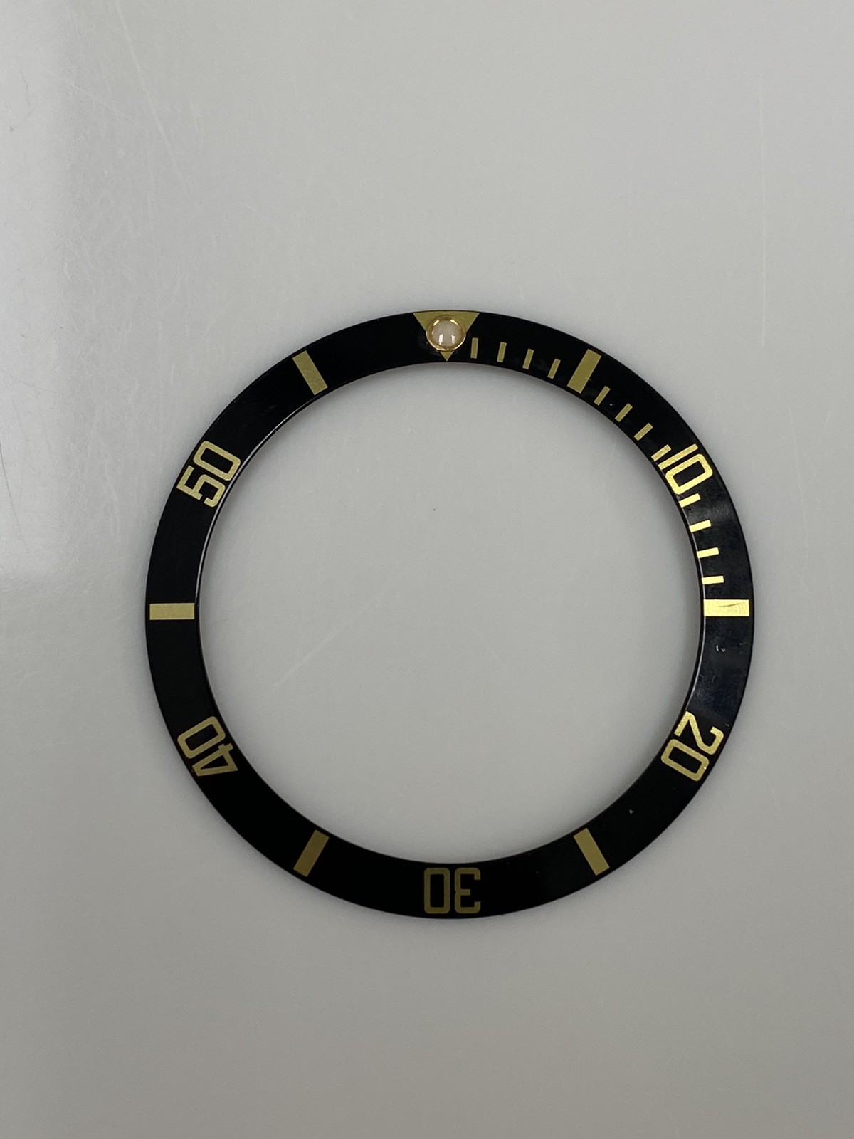 Genuine Rolex Submariner Black/Yellow Bezel Insert 16803 16613 16808 16818 #221