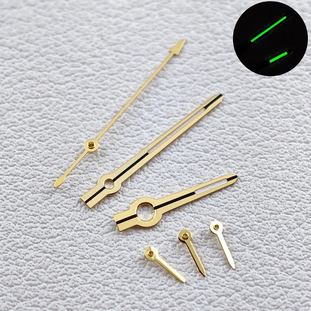29mm Green Luminous Watch Dial +Hands for Vk63 Movement Watch Repair Parts