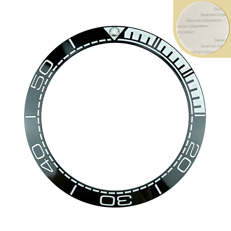 38mm Black with White Printing Sloped Ceramic Bezel Insert for SKX