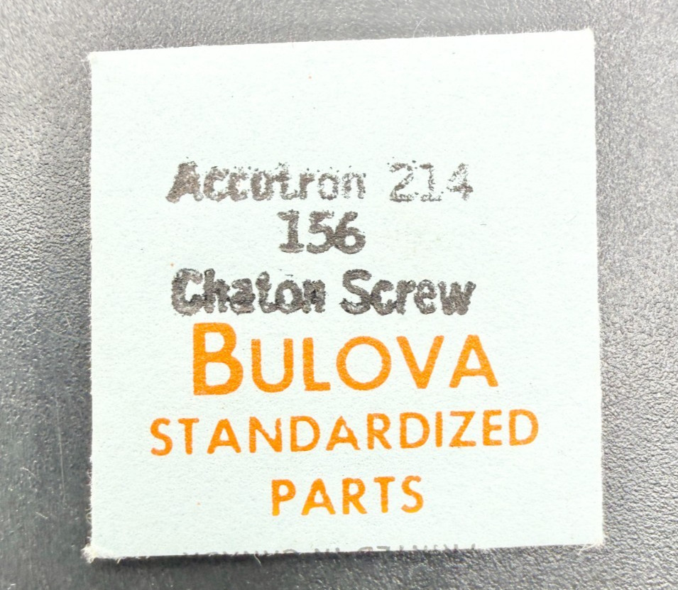 NOS Bulova Accutron 214 #156 Chaton Screw Watch Part