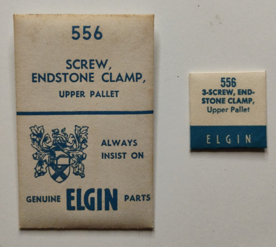 ELGIN 556 3-Screw, Endstone Clamp Upper Pallet Genuine OEM Watch Parts