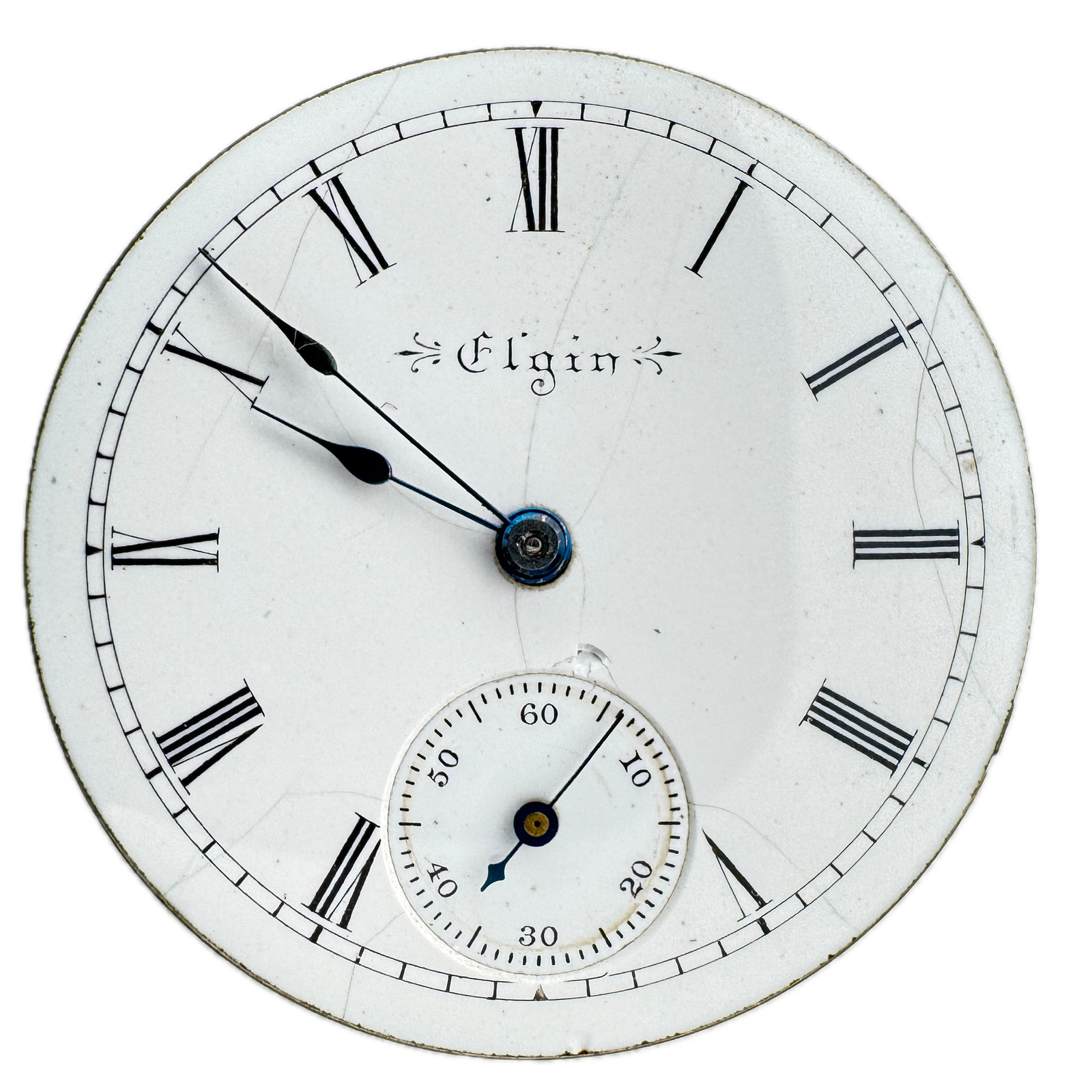 Antique 0s 1898 Elgin Roman Single Sunk 15J Hunter Pocket Watch Movement 130 USA
