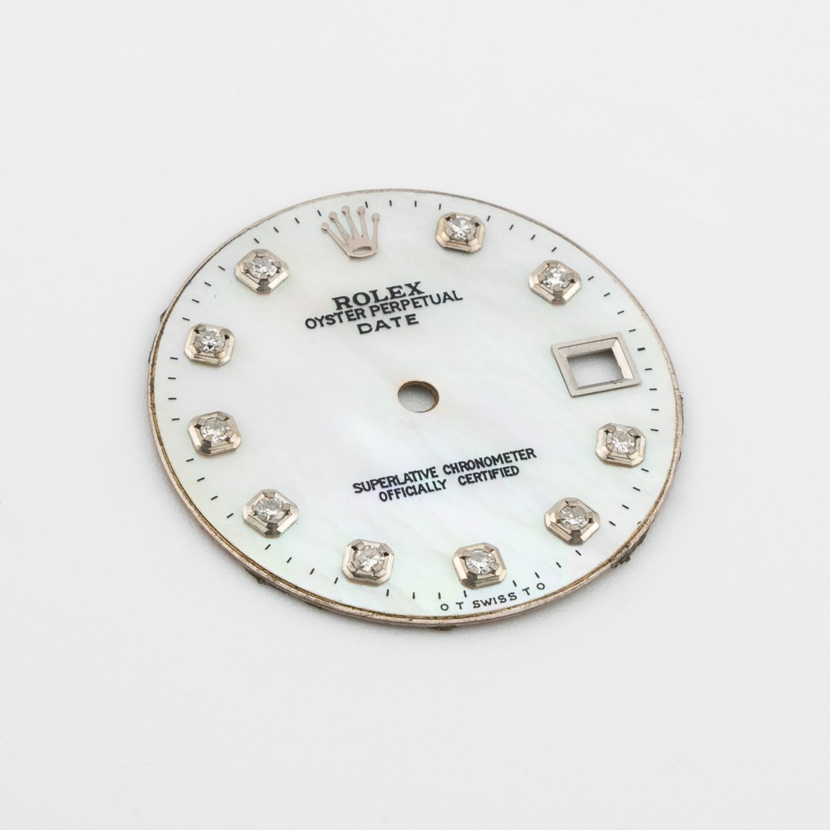 For Rolex Date, 34mm Custom Mother of Pearl Diamond Dial #1033