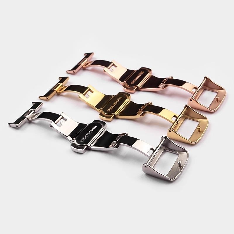 Universal Deployment Butterfly Buckle Stainless Steel Watch Clasp 16 18 20mm
