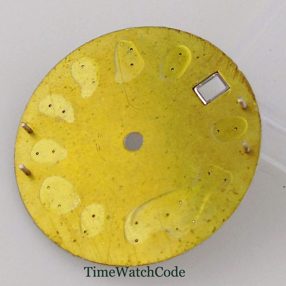 29mm Luminous Watch Dial Face Fit for NH35A NH36A Black Blue Green Date Window