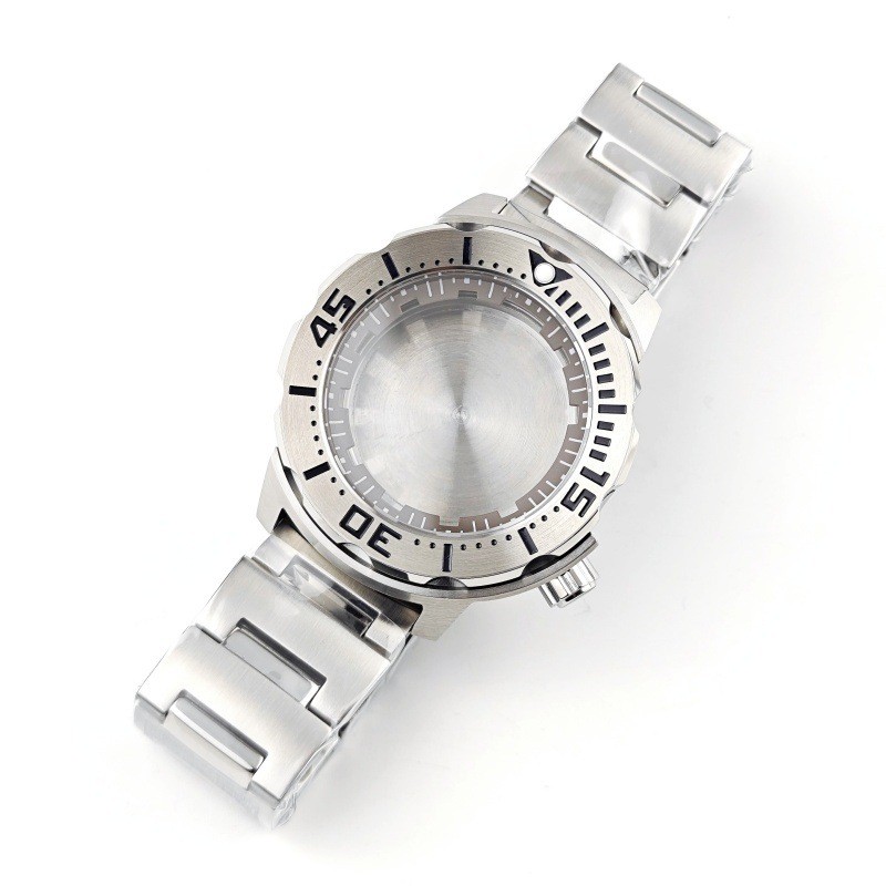 42mm Rotating Dial Steel Watch Case Bracelet Strap Fit NH34 NH35 NH36 4R35 6R36