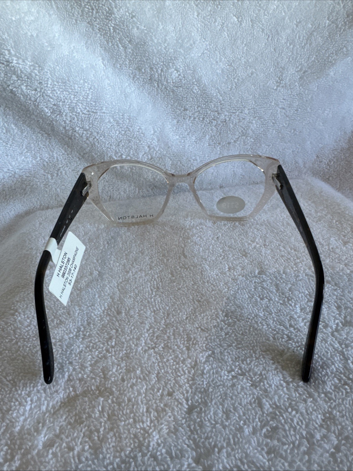H Halston Eyeglasses 2006 Champagne 53-17-140 Demo Frames Only