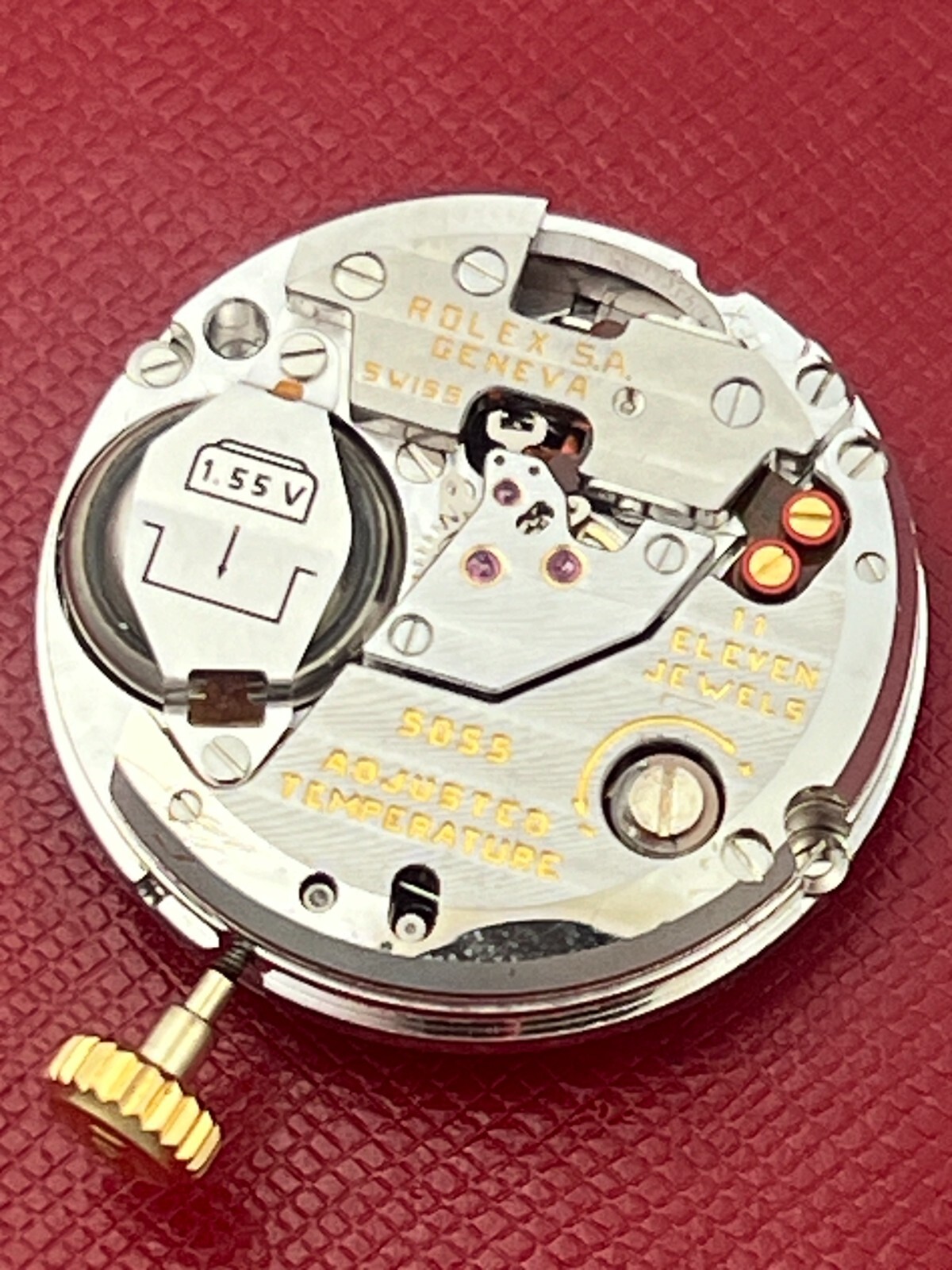 ROLEX QUARTZ DAY-DATE CALIBER 5055 MOVEMENT NEEDS SERVICE – NICE!
