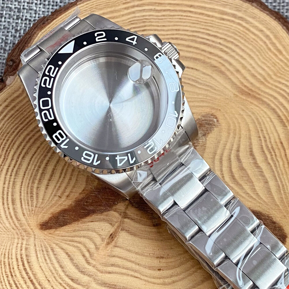 40mm Watch Cases 20mm Strap Black/Blue Gray Bezel Fit Nh35 PT5000 Movement 20ARM