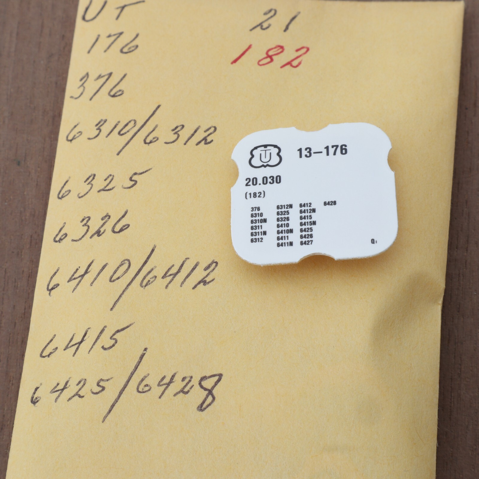 NOS UT Unitas 176, 376, 6310 Barrrel + Cover Watch Part New Old Stock (C17D29)