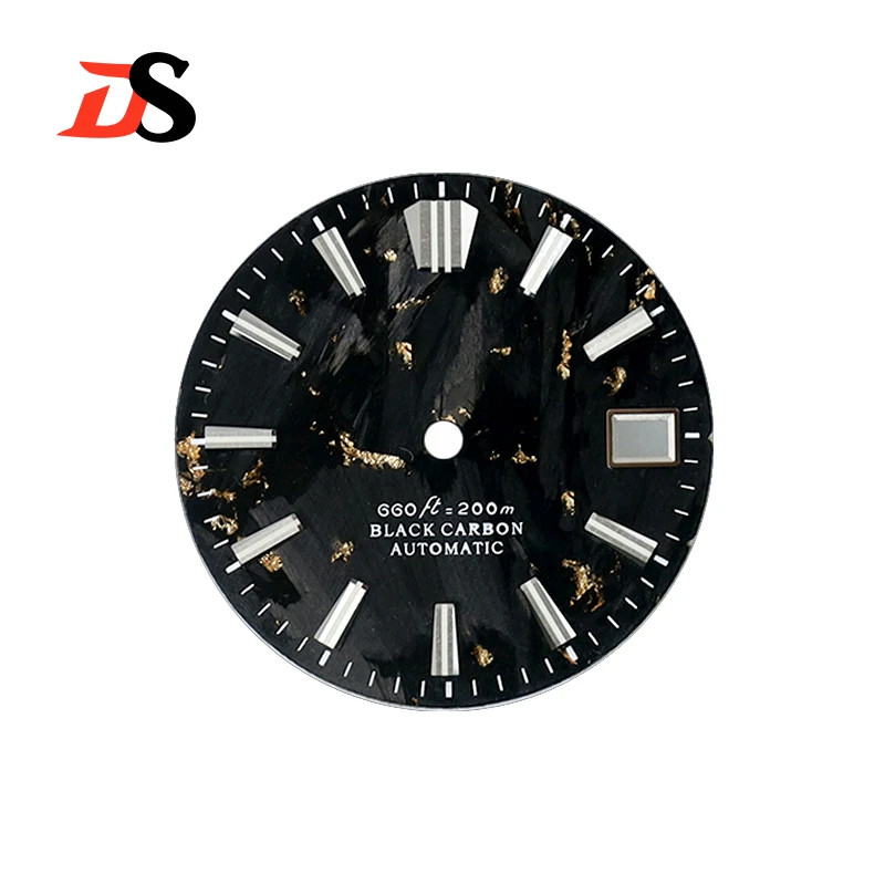 GS Carbon Fiber Dial Blue Lume High-quality 28.5MM Dial NH35 Movement No Lume