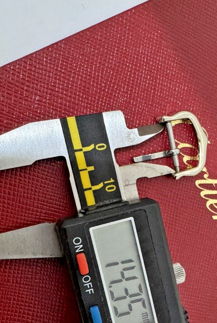 CARTIER MUST Watch VERMEIL SILVER TONE 14+ mm Pin Buckle Clasp Swiss Made