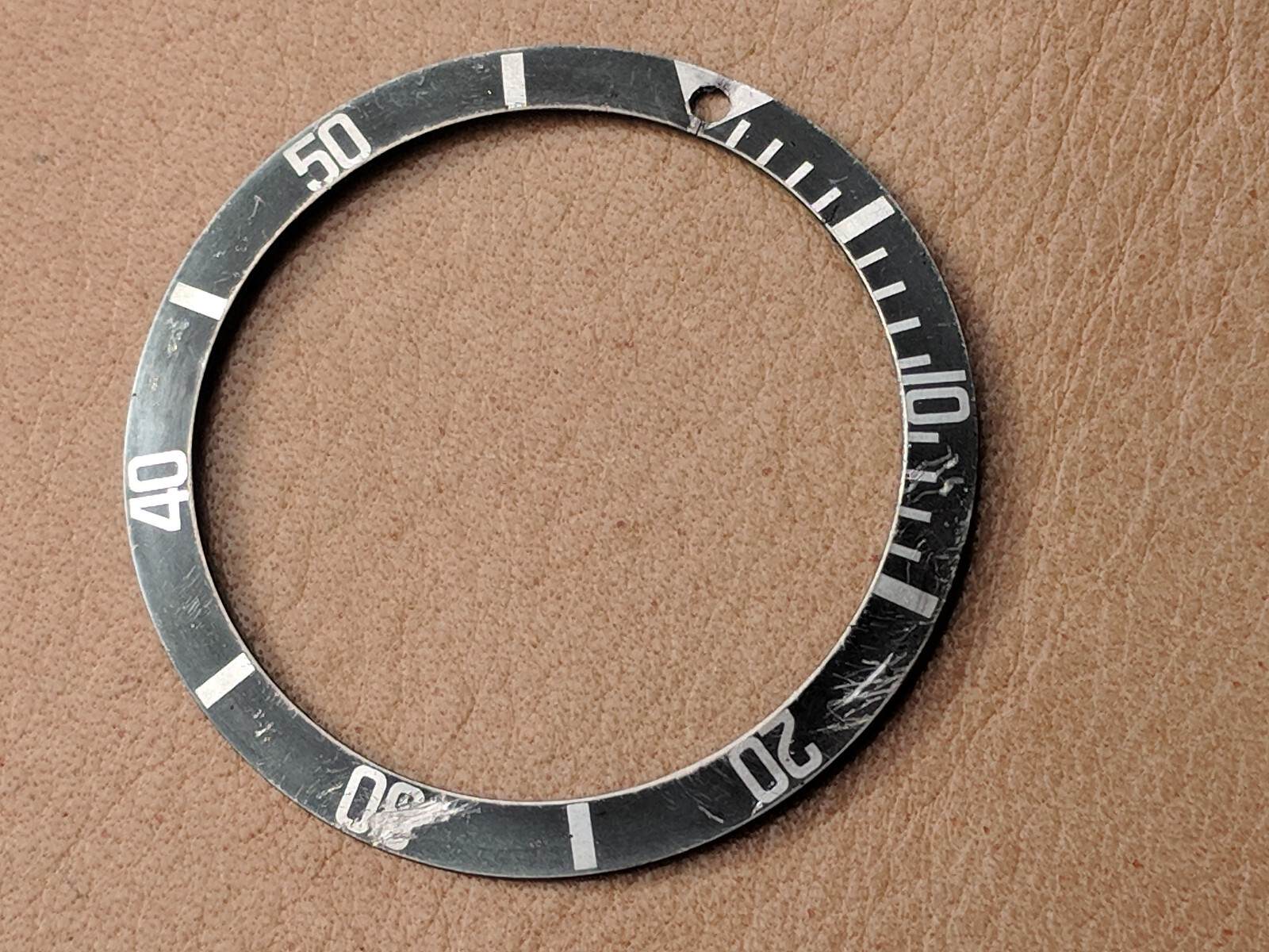 AFTERMARKET DAMAGED Faded Long 5 Bezel Insert For Rolex MF 5513 ***READ BELOW***