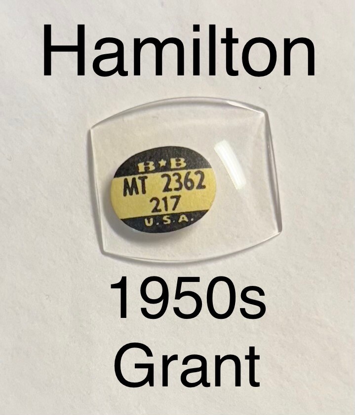NOS Vintage Hamilton 1950s Grant Glass Watch Crystal
