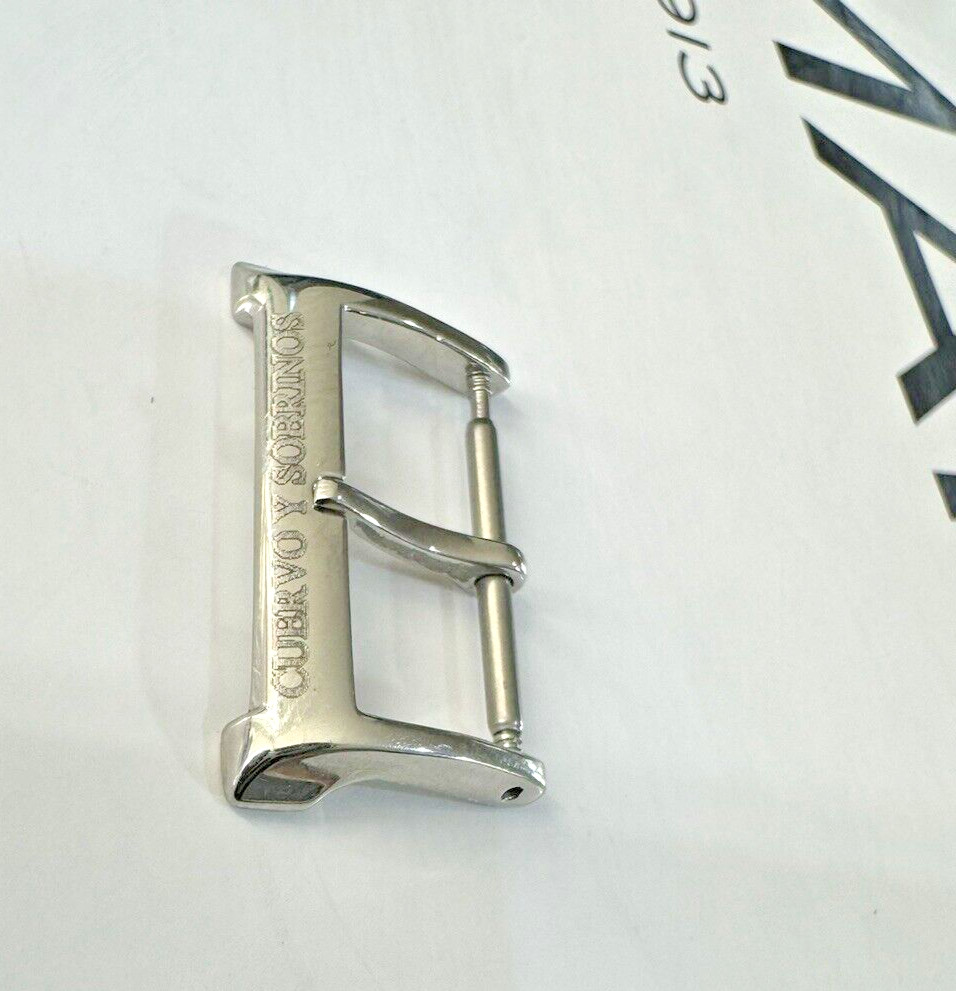 CUERVO Y SOBRINOS Watch Pin Buckle Clasp Stainless Steel 18 mm Swiss Made New