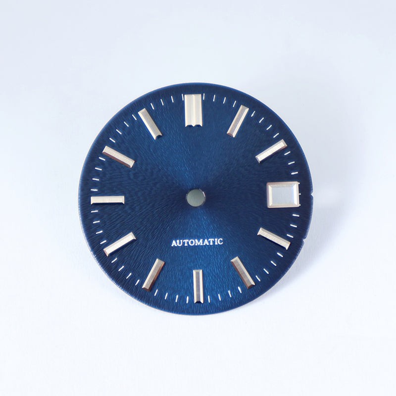 28.5mm Invisible Texture Sunburst Blue Lume NH35 Movement Multiple Colors