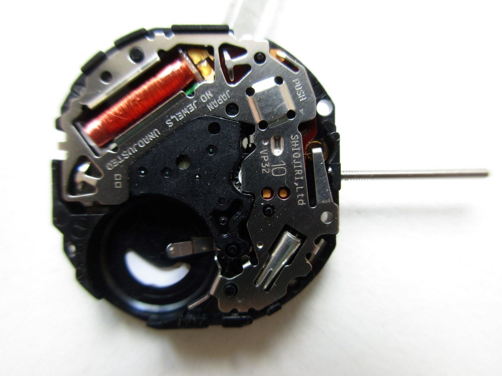 Shiojiri Pulsar Seiko 10½”‘ cal. VP32 N.O.S. watch movement date at 3