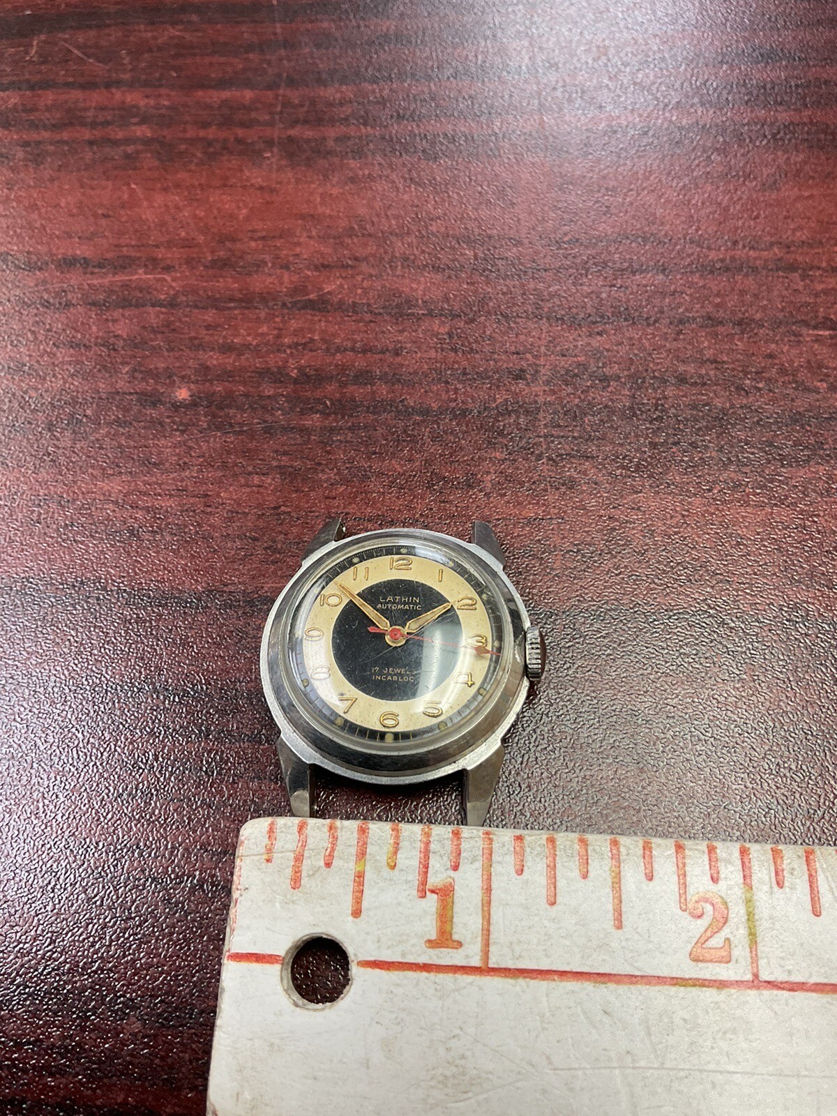 Lathin Automatic 17 Jewels Incabloc Movement/Dial Stainless Steel (Non Working)