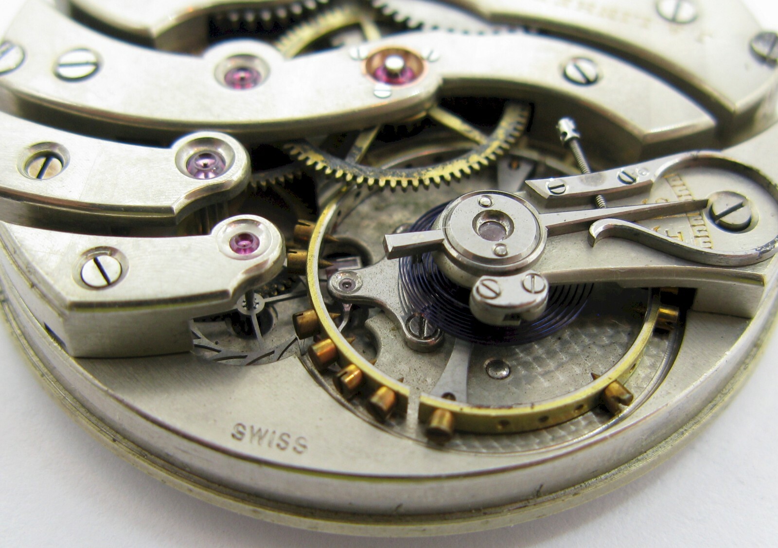 J. A. Linherr New York Pocket Watch broken movement … for parts …