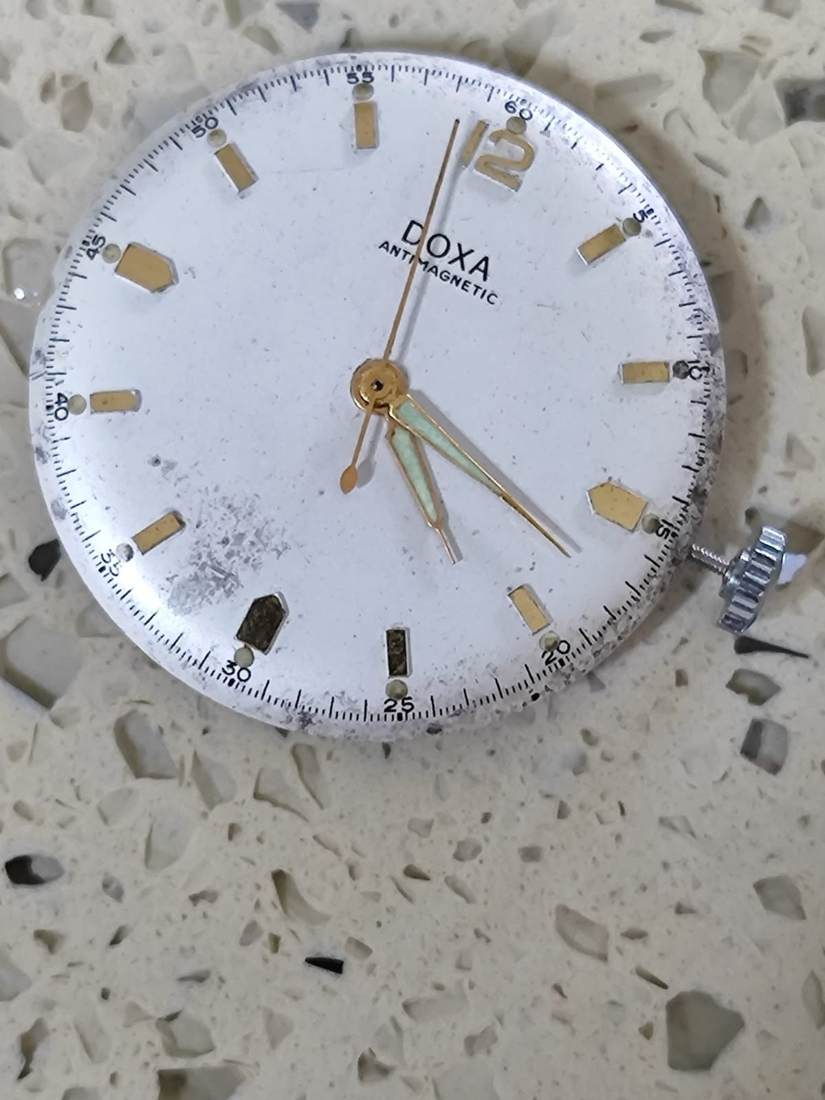 DOXA Cal 11 1/2 98 Movement with Dial &Crown Not work balance Good Used Y