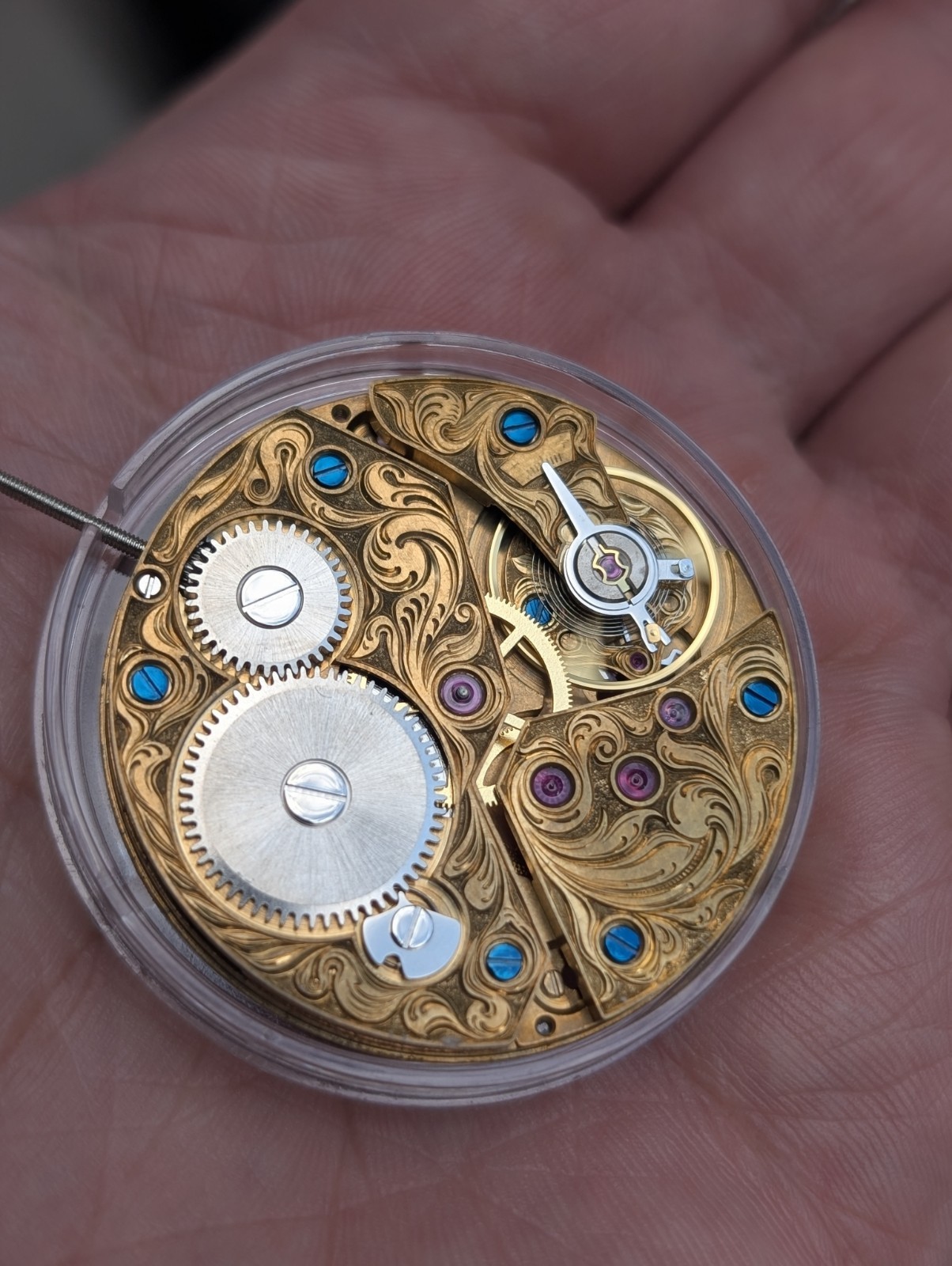 New ST3600 Mechanical Watch Movement – Hand-Engraved, Gold-Plated (6497)