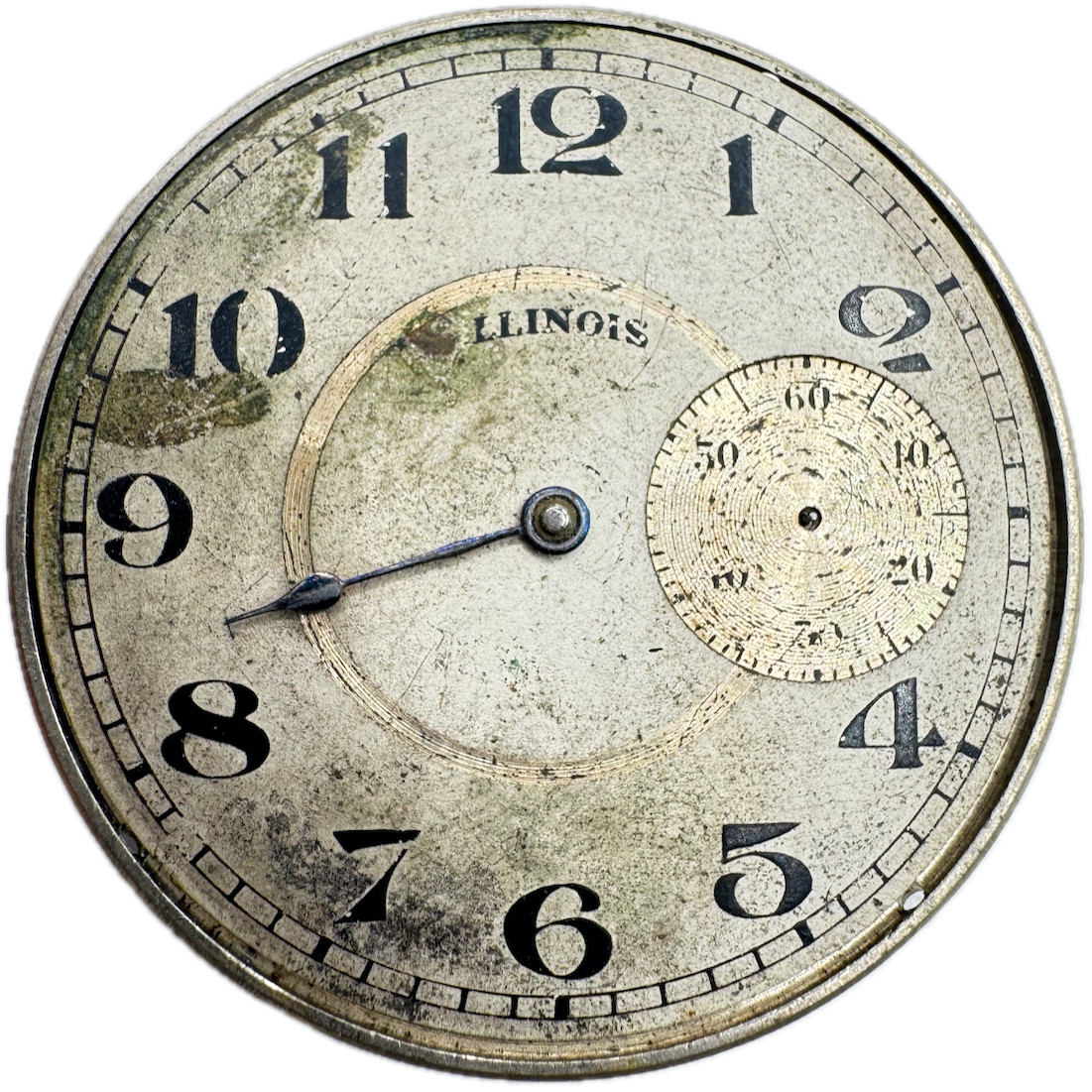 Antique 12s 1905 Illinois Seconds at 3 Hunter Pocket Watch Movement 219 USA