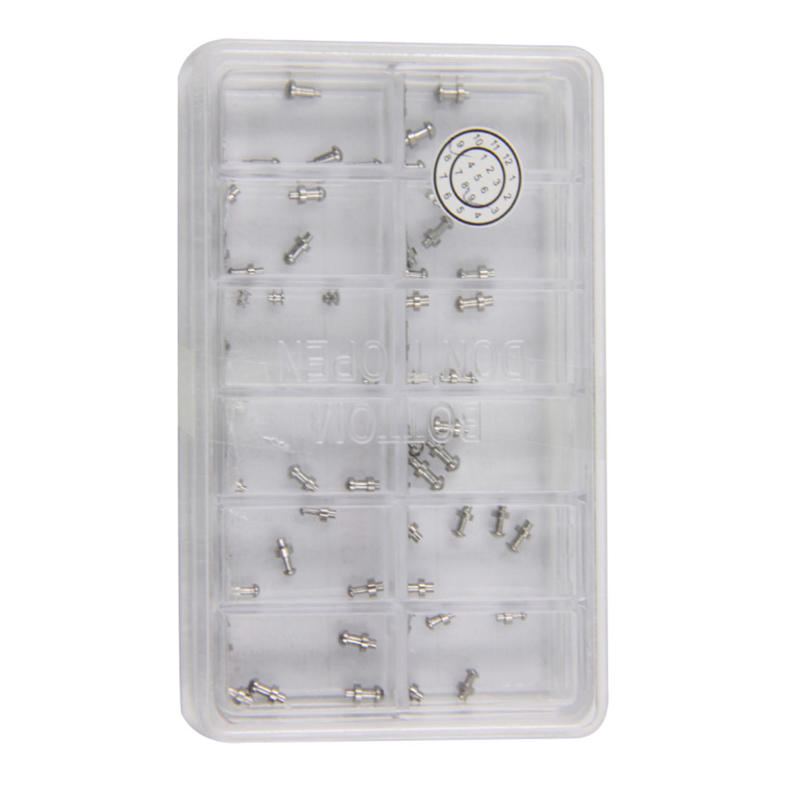60pcs Assorted Watch Center Locking Pin Mushroom Head For Clasp Refills Bottom
