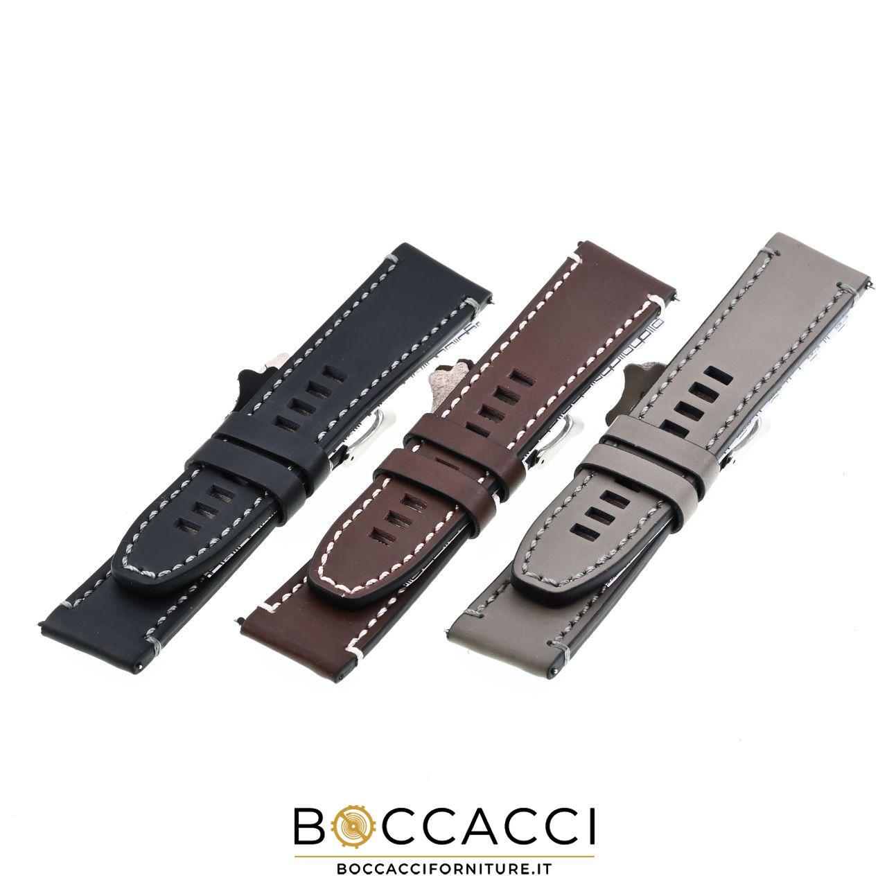 DILOY Cinturini per Orologi in Pelle Semi Imbottiti 20 22 24 MM (NUOVO)