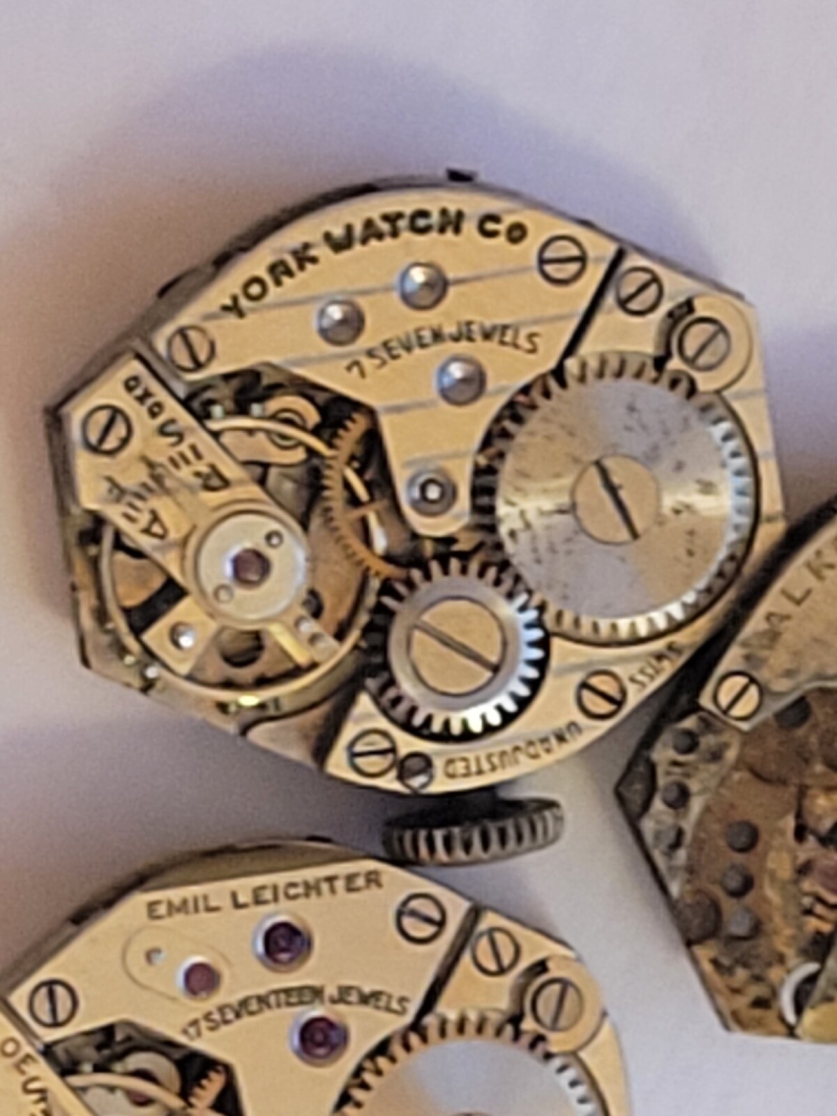 Two Unitas 190 movements plus one partial Unitas 190 movement.