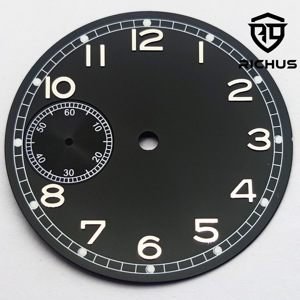 37mm Watch Dial With Hand Green Luminous Fit ETA6497 ST3600 Movement Accessories