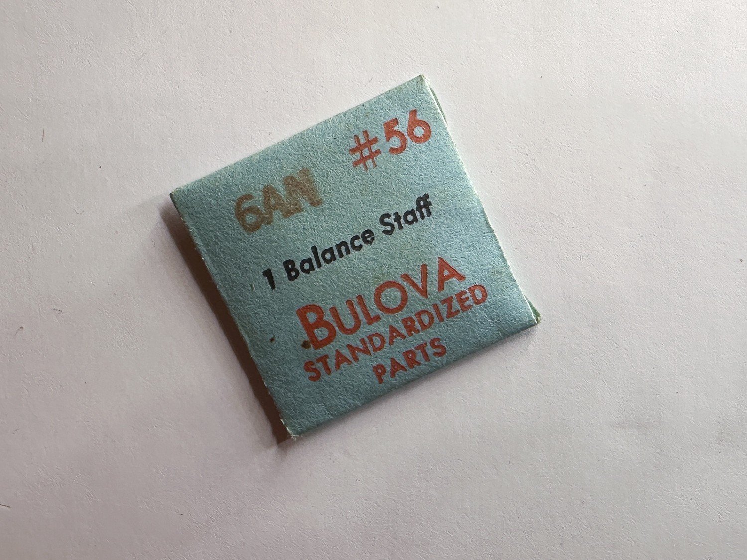 Bulova 6AN #56 Balance Staff | NOS – sealed – vintage