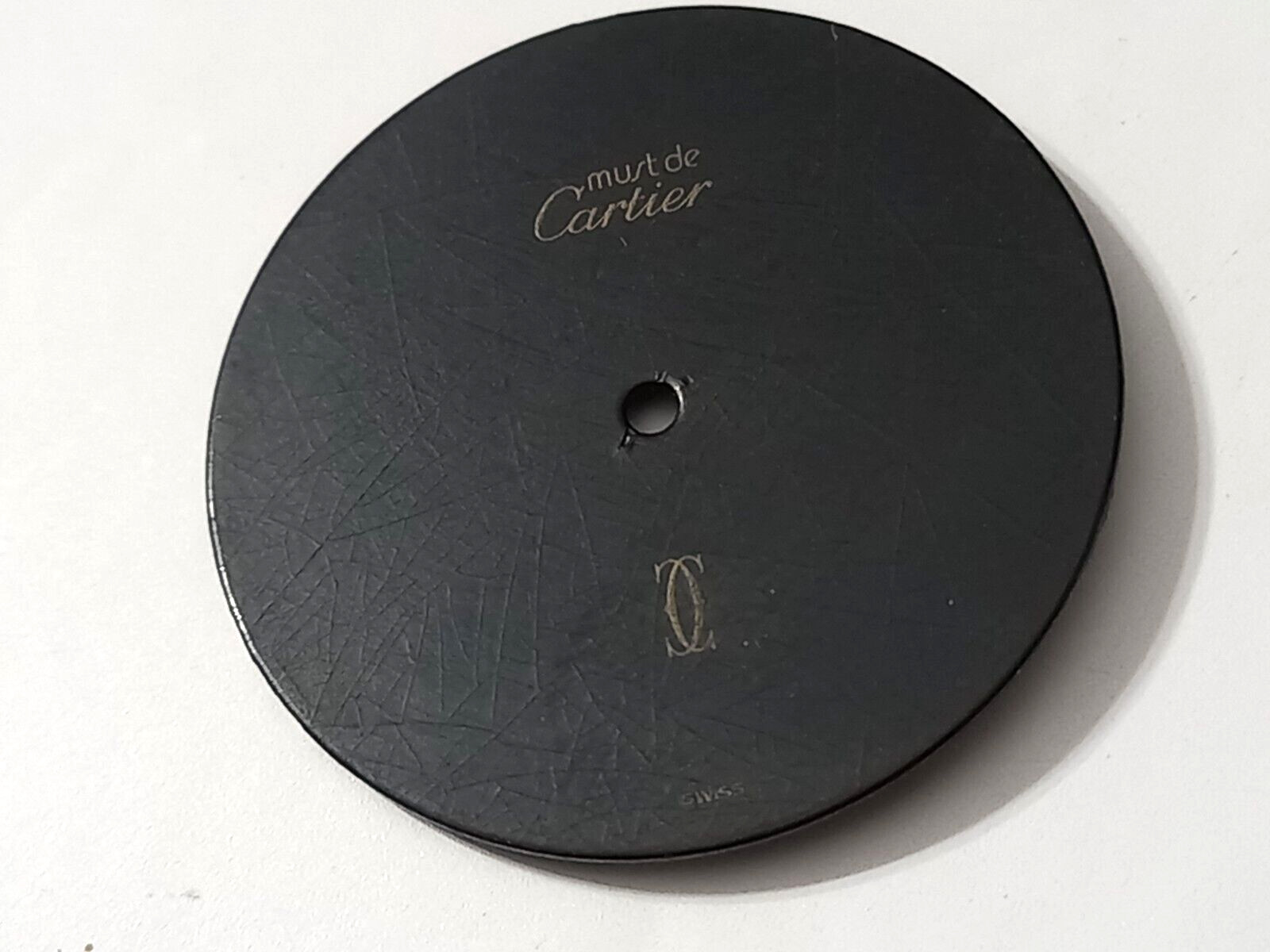 MUST DE CARTIER VERMEIL ROUND BLACK MEN’S DIAL 26 MM – USED CONDITION