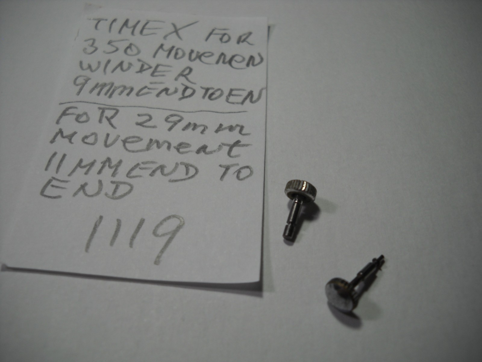 1119L Timex Watch Stem And Crown for movement 350 and other