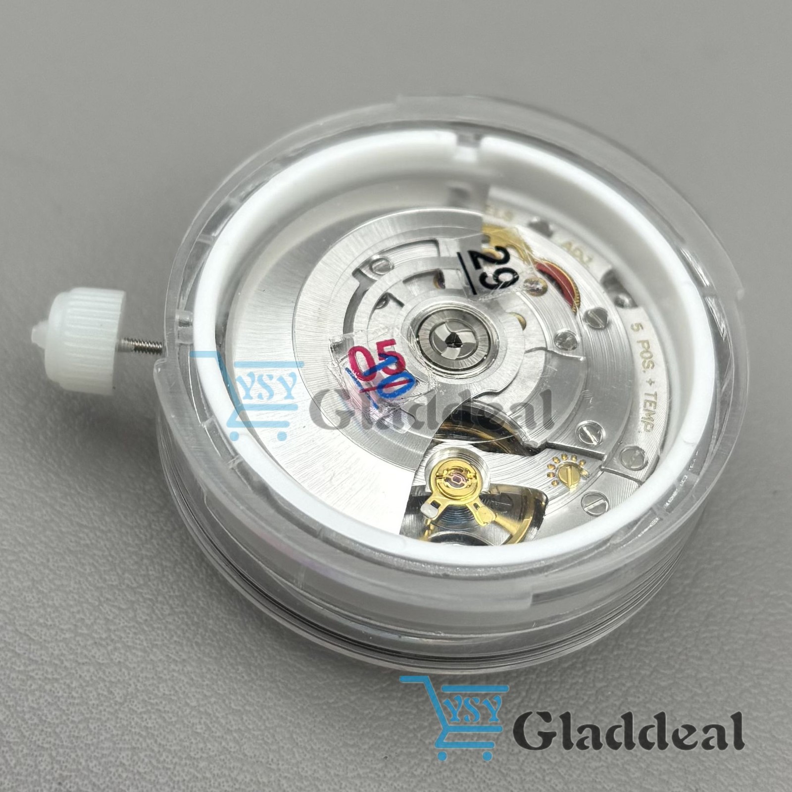 Automatic Mechanical Movement 3255 Dual Calendar 31 Jewels Blue Balance Wheel US