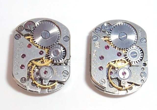 Lot 62 vintage ladies watch movements 14×18 mm Slava Steampunk Art or repair DIY