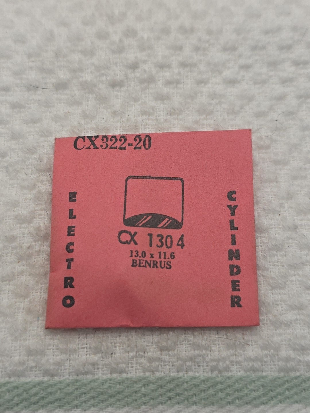 Electro Cylinder Watch Crystal CX322-20 CX1304 Benrus 13.0X11.6