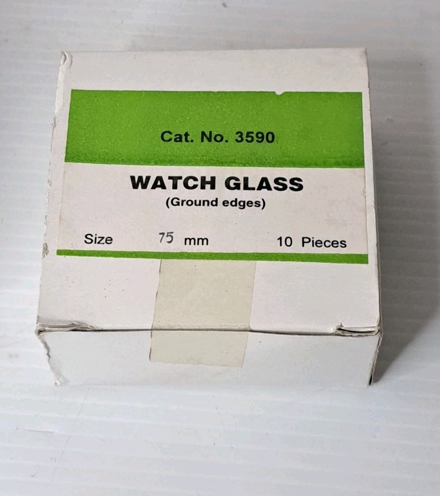 Lot 30 Watch Glasses Ground Edges 62/75/100mm Cat. 3590 New Lab Glass