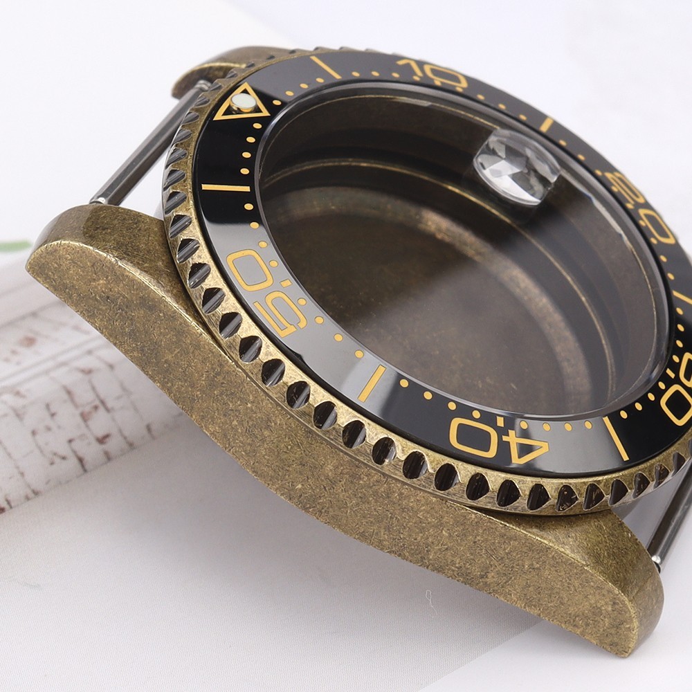 Diving 40mm Luxury Vintage Watch Cases Steel Sapphire 10ATM For Seiko NH35 NH38