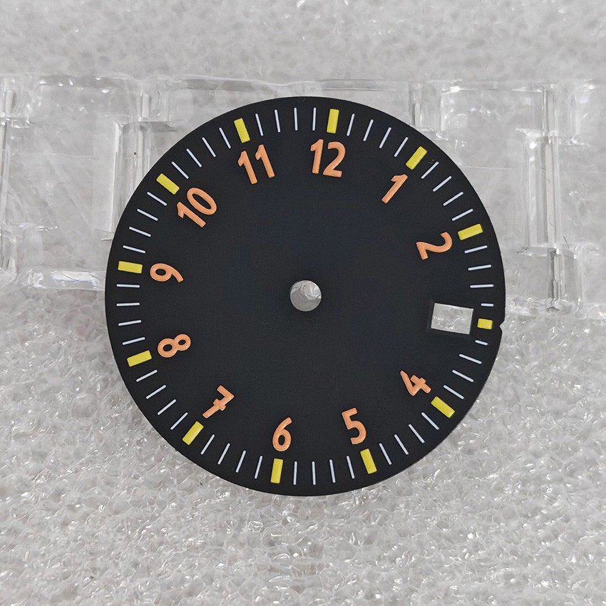 28.5mm Single / No Calendar Watch Dial Green Luminous for NH35/36/4R/7S Movement