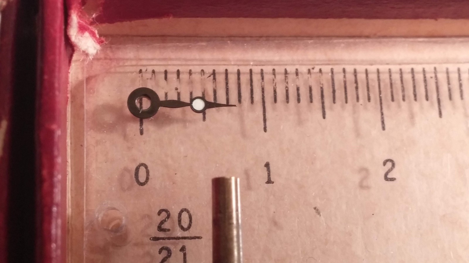 Breguet Hand 8mm from center of hole/circle LUMINOUS Tri..tium 110/22. 25198