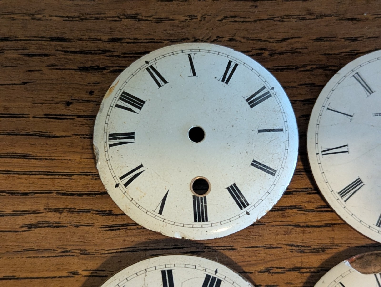 Verge Fusee Pocket Watch Dials + 1 Other, Used / Damaged Condition #P541